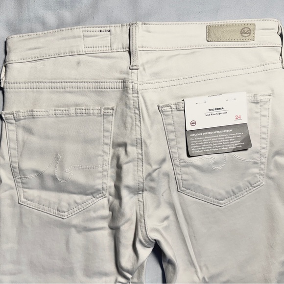 NWT AG White Gray The Prima Mid Rise Cigarette Skinny Jeans - Picture 2 of 3